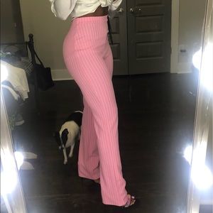 Pink straight leg pants